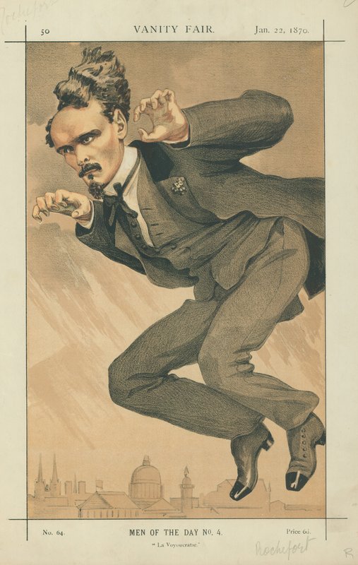 Henri Rochefort, La Voyoucratie, 22. januar 1870, Vanity Fair tegneserie af James Jacques Joseph Tissot