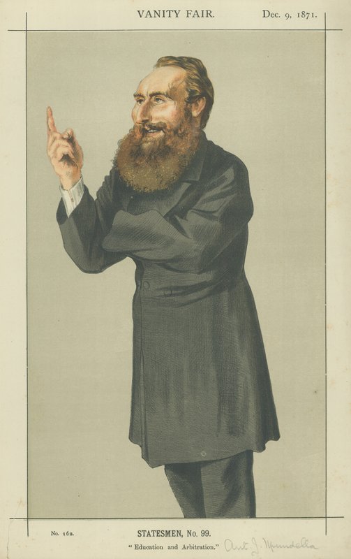 Anthony John Mundella (farve litho) af James Jacques Joseph Tissot
