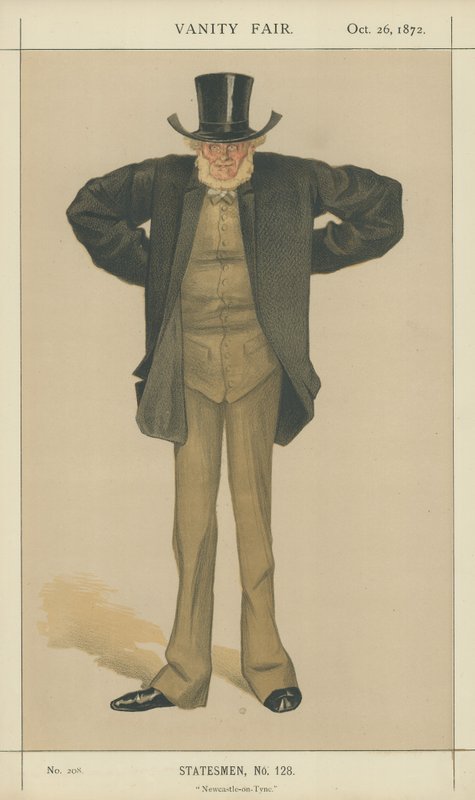 Mr Joseph Cowen (farve litho) af James Jacques Joseph Tissot