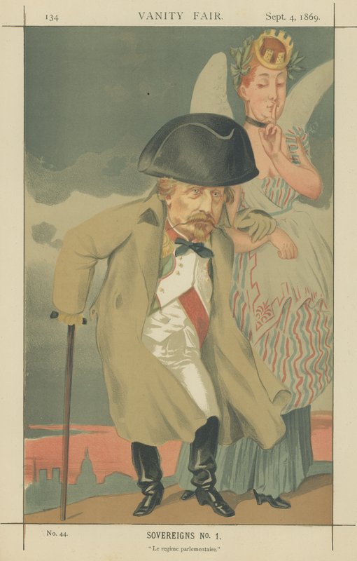 Napoleon III (farve litho) af James Jacques Joseph Tissot