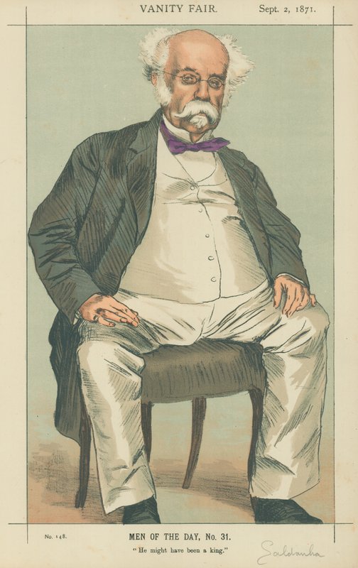 Hertugen af Saldanha, han kunne have været en konge, 2. september 1871, Vanity Fair tegneserie (farve litho) af James Jacques Joseph Tissot