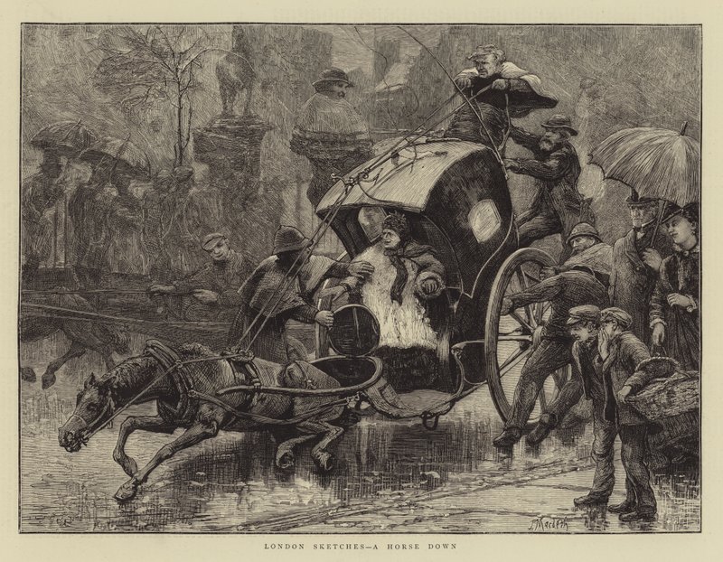 London Sketches, en hest ned af James Macbeth