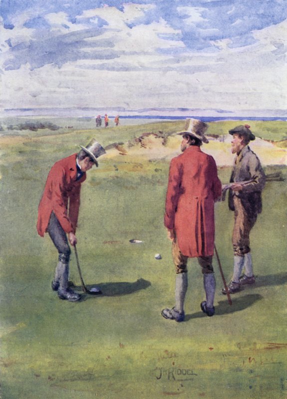Golfspillere på Leith Links af James Riddel