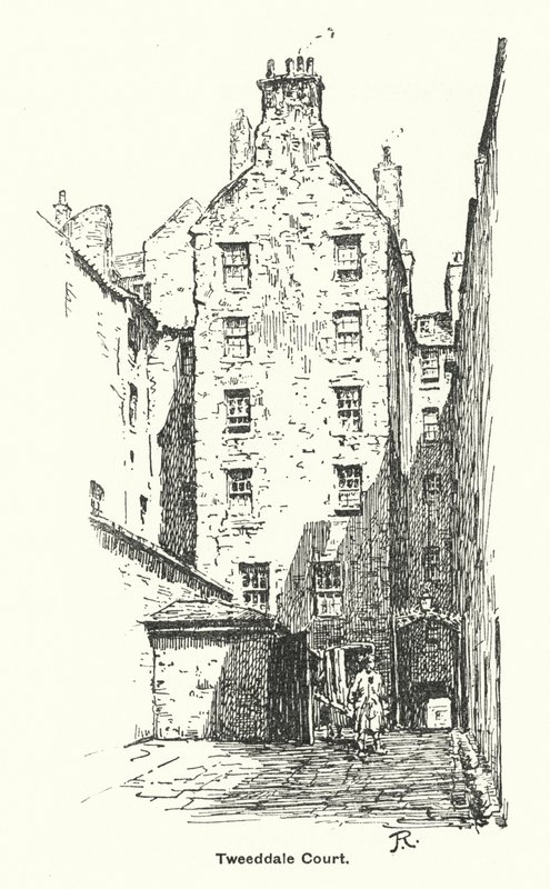 Tweeddale Court (litho) af James Riddel