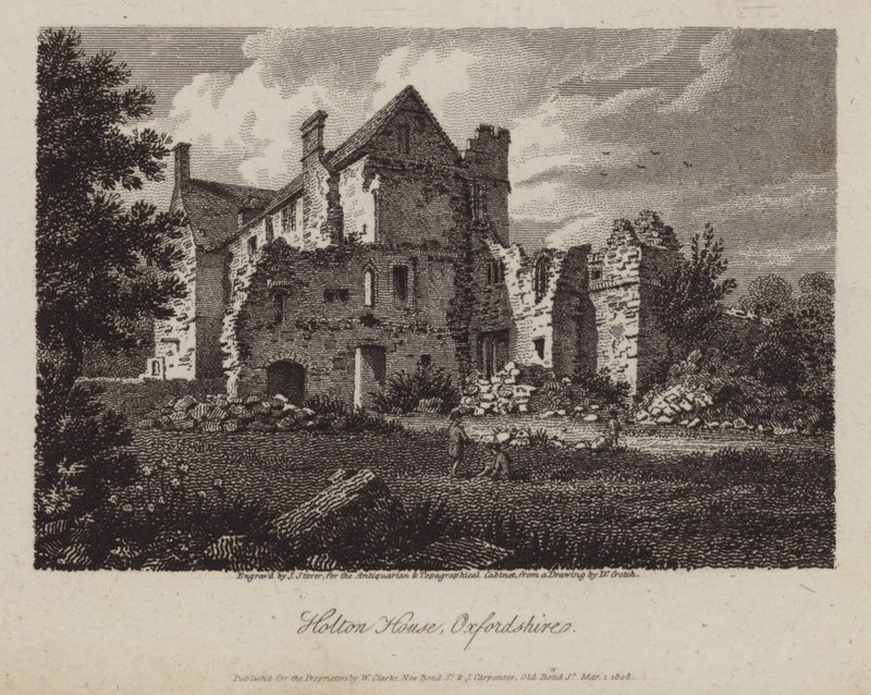 Holton House, Oxfordshire (gravering) af James Storer