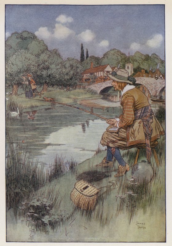 Illustration til The Compleat Angler af Izaak Walton af James Thorpe