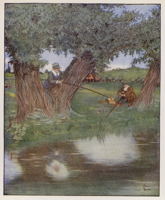 Illustration til The Compleat Angler af Izaak Walton af James Thorpe