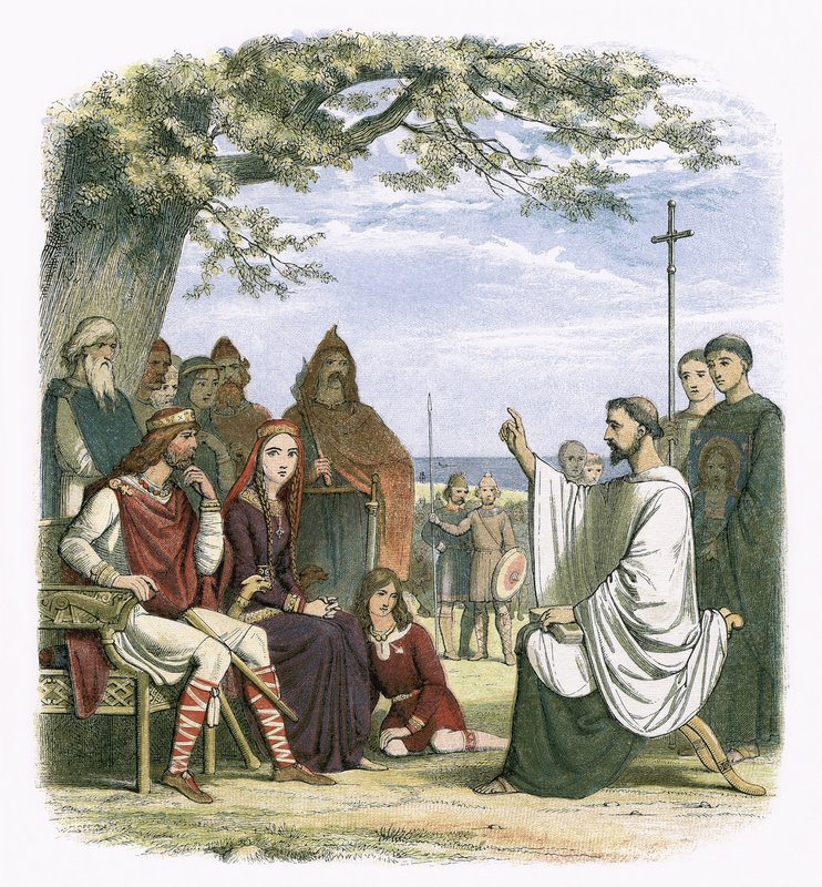 Augustin prædiker for kong Ethelbert af James William Edmund Doyle