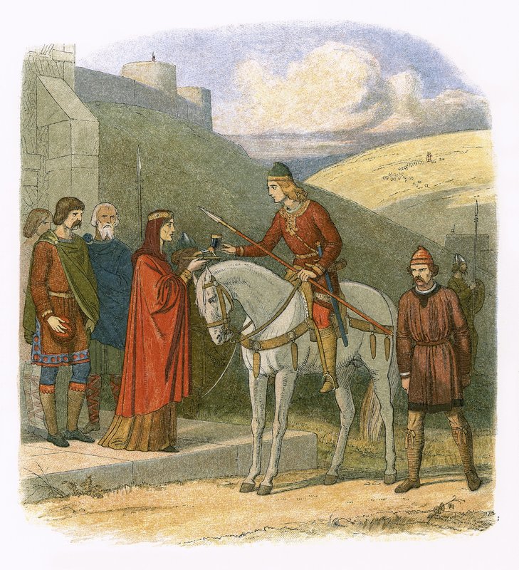 Edward myrdet på Corfe af James William Edmund Doyle
