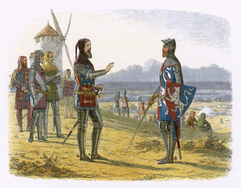 Edward nægter sin søn hjælp ved Crecy af James William Edmund Doyle