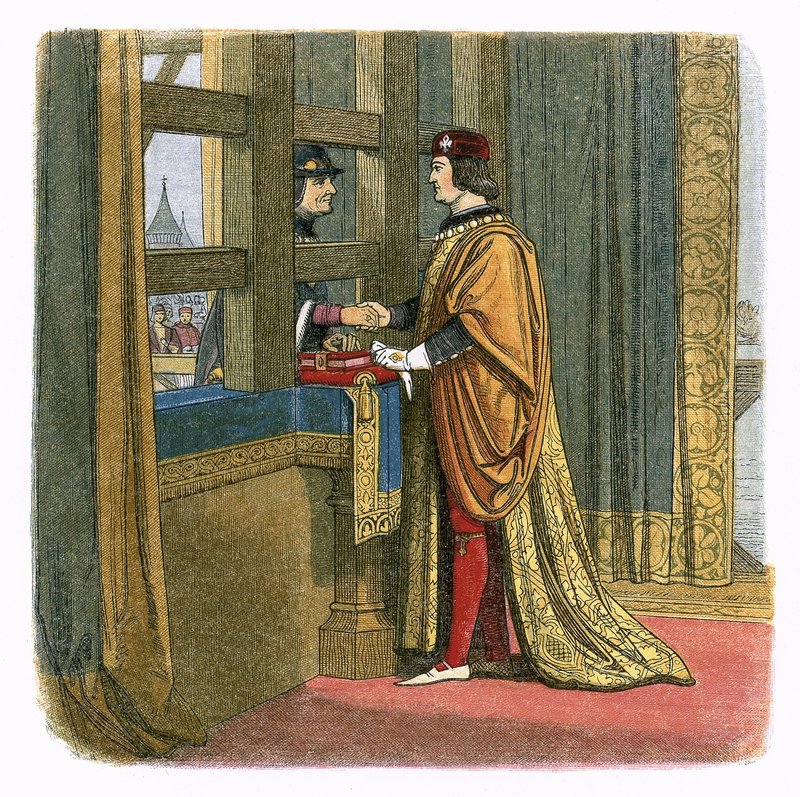 Møde mellem kong Edward IV og Ludvig XI af Frankrig i Pecquigny af James William Edmund Doyle