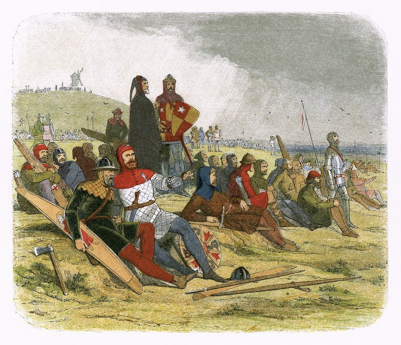 Englænderne venter på franskmændene ved Crecy af James William Edmund Doyle