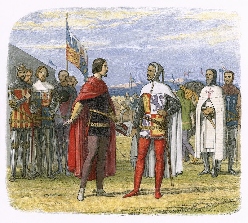 Prinsen aftvinger en amnesti fra Pedro den Grusomme af James William Edmund Doyle