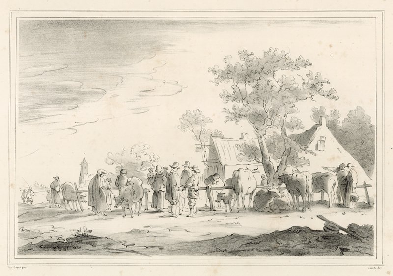 Kvægmarked af Jan Josephsz van Goyen