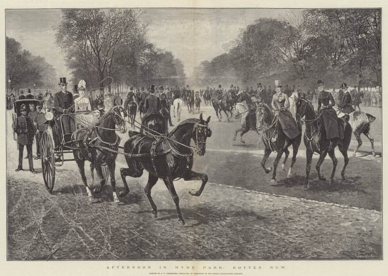 Eftermiddag i Hyde Park, Rotten Row af Jan van Chelminski