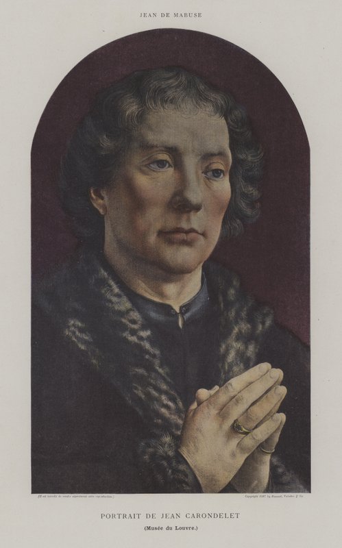 Portræt af Jean Carondelet (farve litho) af Jan (c.1472 c.1533) (after) Gossaert