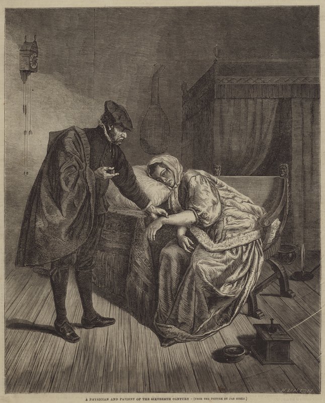 En læge og patient i det sekstende århundrede af Jan Havickszoon Steen