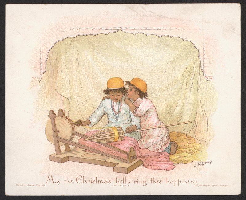 Julekort (chromolitho) af Jane M. Dealy