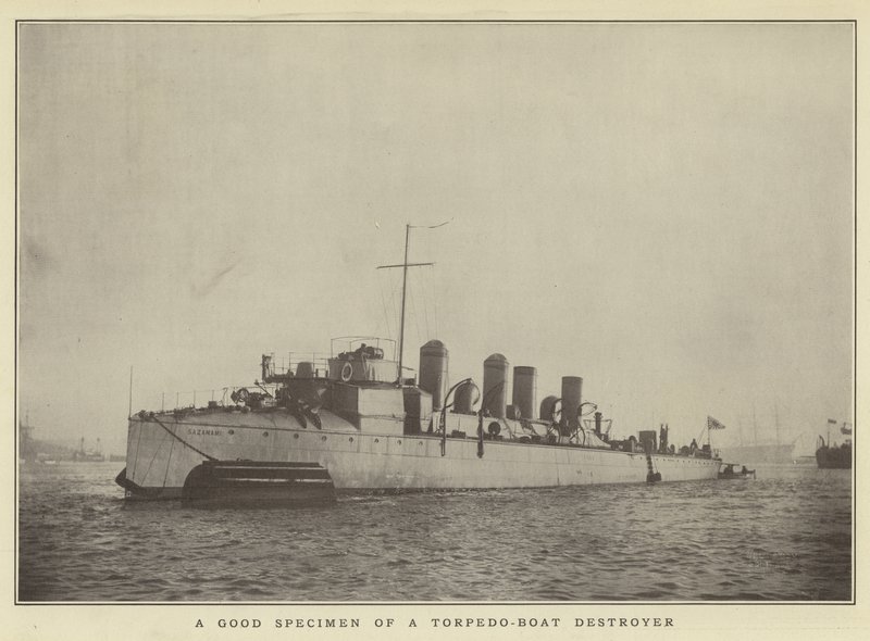 Et godt eksemplar af en torpedobåds destroyer af Japanese Photographer