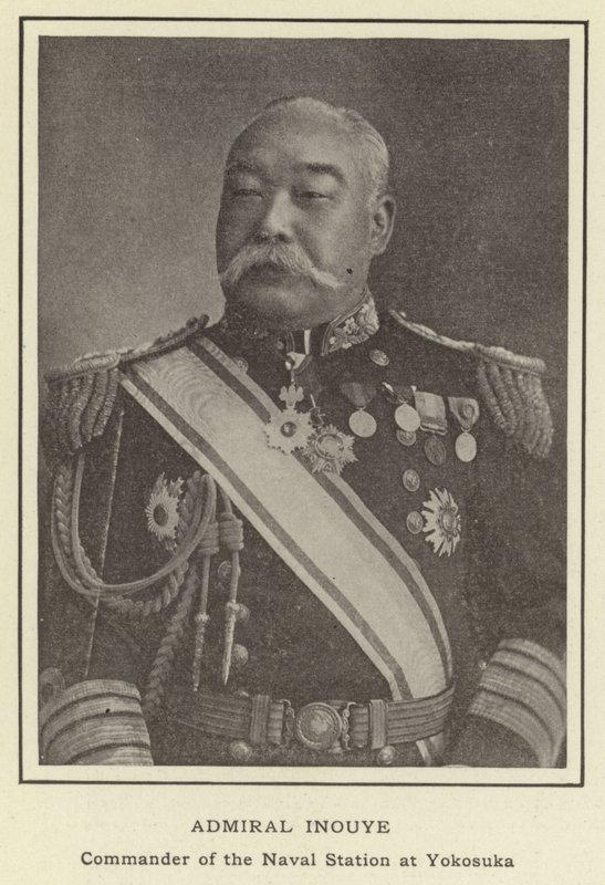 Admiral Inouye, kommandør for flådestationen i Yokosuka af Japanese Photographer