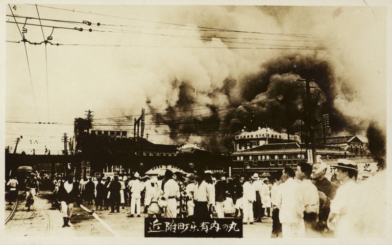 Efterdønningerne af det store Kanto-jordskælv, Japan, 1923 af Japanese Photographer