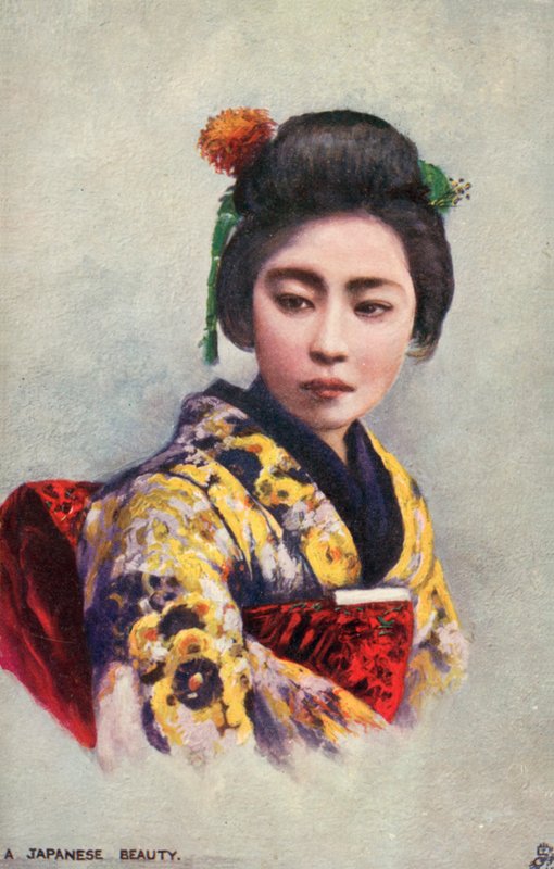 Smuk japansk kvinde (foto i farver) af Japanese Photographer