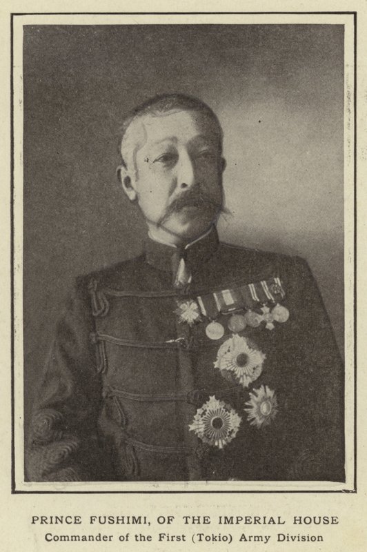 Prins Fushimi, fra det kejserlige hus, øverstbefalende for den første (Tokio) hærdivision af Japanese Photographer