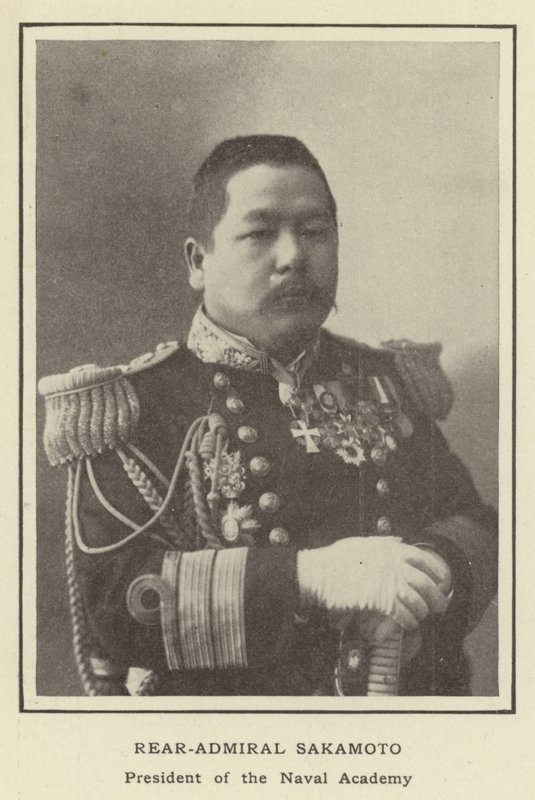 Kontreadmiral Sakamoto, præsident for Naval Academy af Japanese Photographer