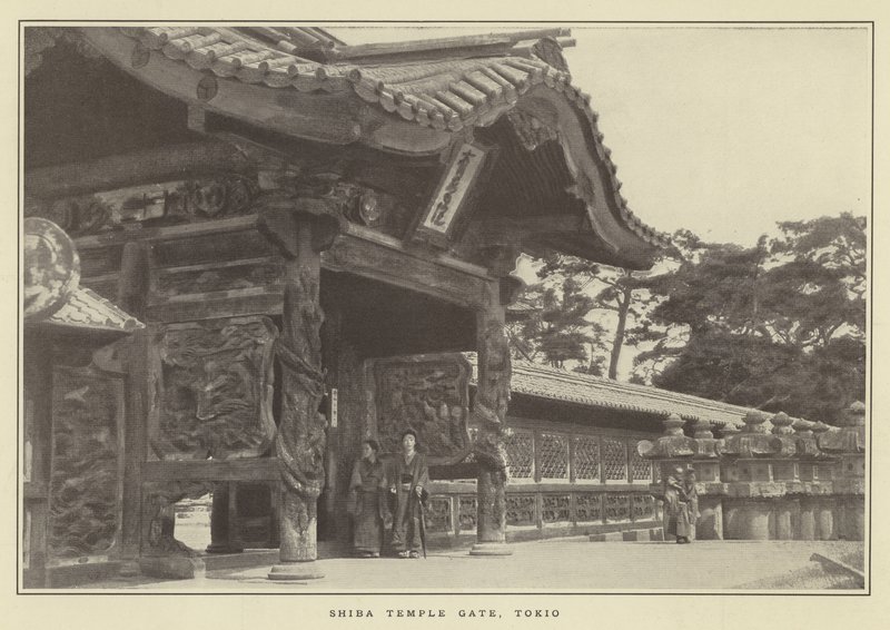 Shiba Temple Gate, Tokio af Japanese Photographer