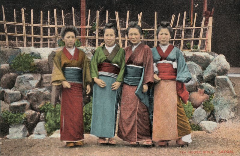 Tea house girls, Japandani af Japanese Photographer