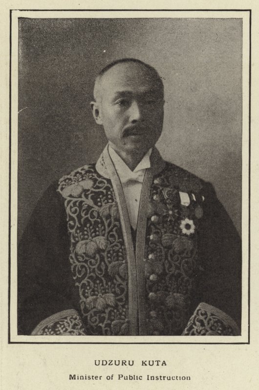 Udzuru Kuta, minister for offentlig undervisning af Japanese Photographer