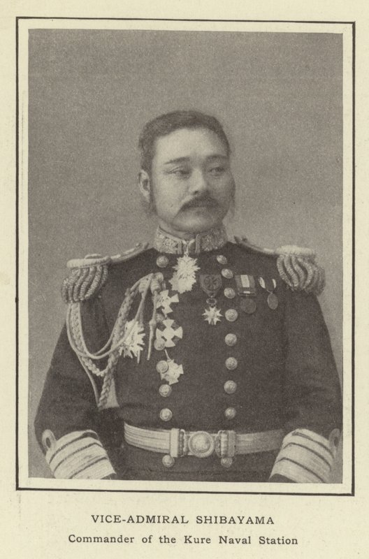 Viceadmiral Shibayama, kommandør for Kure Naval Station af Japanese Photographer