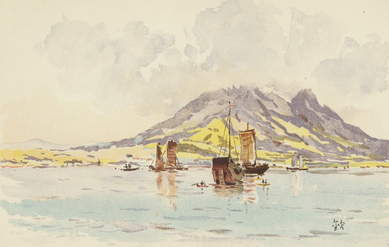Ho-Shang-Mountain set fra Ta-Li En-Wan (undtagen Ro Membrane Litho) af Japanese School