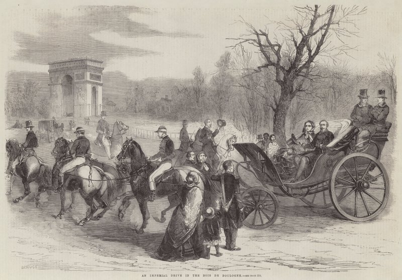 En Imperial Drive i Bois de Boulogne af Jean Adolphe Beauce