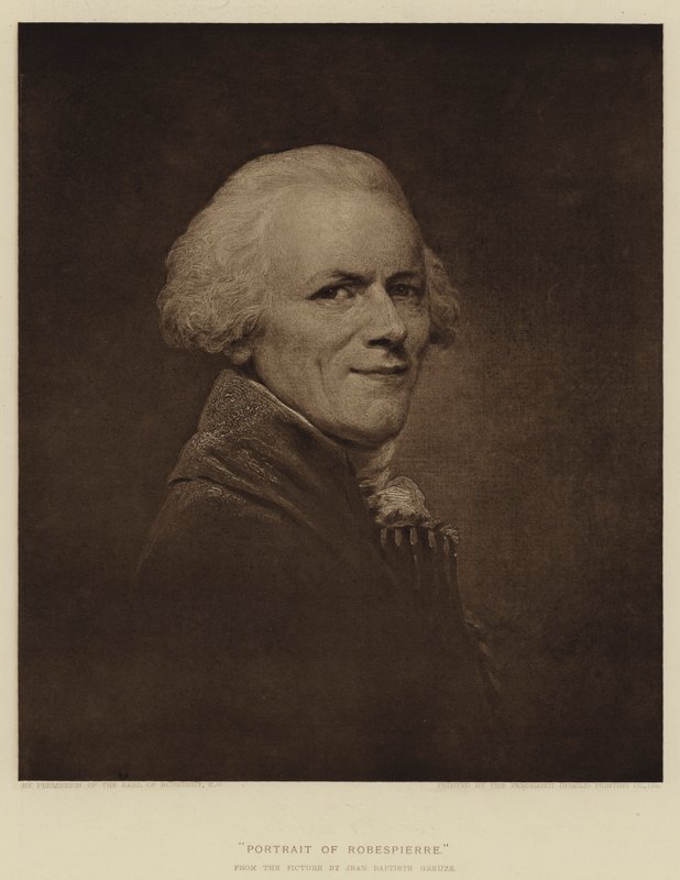 Portræt af Robespierre af Jean Baptiste Greuze