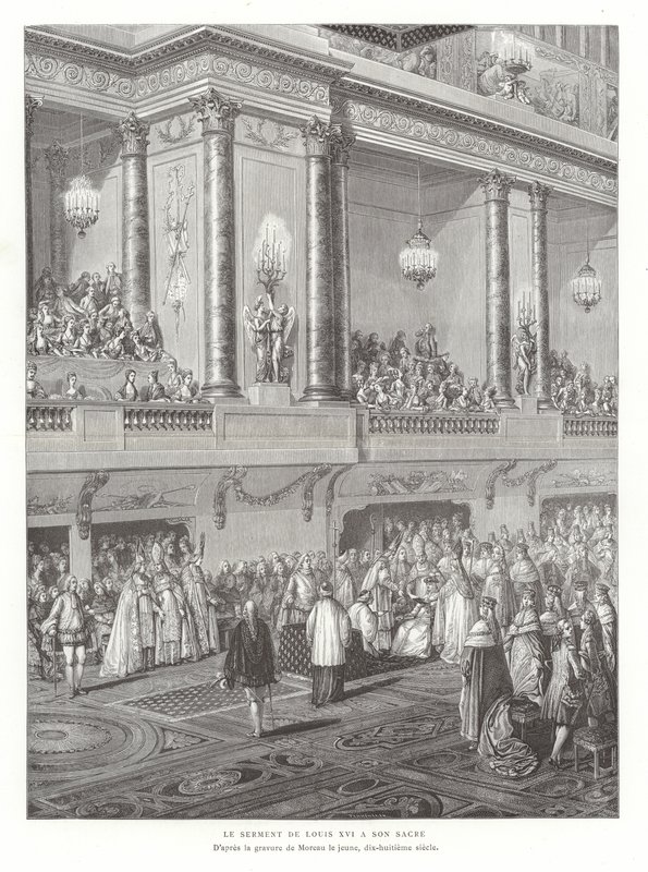 Kong Ludvig XVI af Frankrigs kroningsed, 1775 af Jean Michel the Younger Moreau