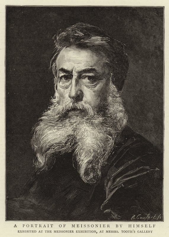 Et Portræt af Meissonier af ham selv af Jean Louis Ernest Meissonier
