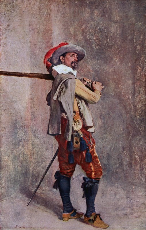 En musketer fra Louis XIII af Frankrigs tid af Jean Louis Ernest (after) Meissonier