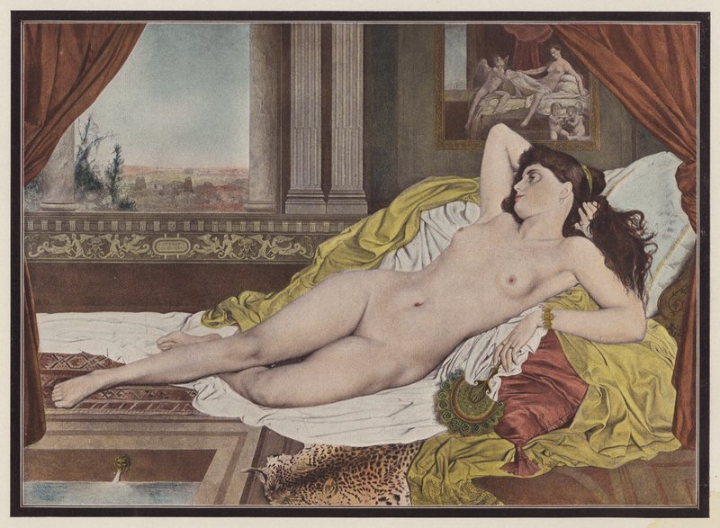 På sofaen (farve litho) af Jean Alexandre Coraboeuf