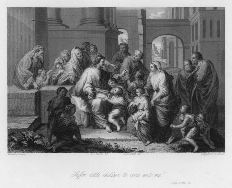 Kristus velsigner små børn, Lukas XVIII af Jean Baptiste (after) Jouvenet