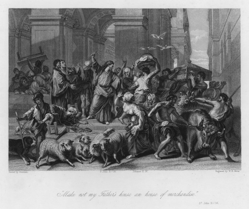 Profanerne fordrevet fra templet, St. John II af Jean Baptiste (after) Jouvenet