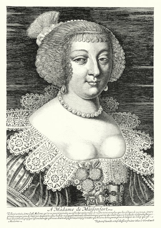 Madame de Maisonfort (gravering) af Jean Baptiste Alexandre (after) Le Blond