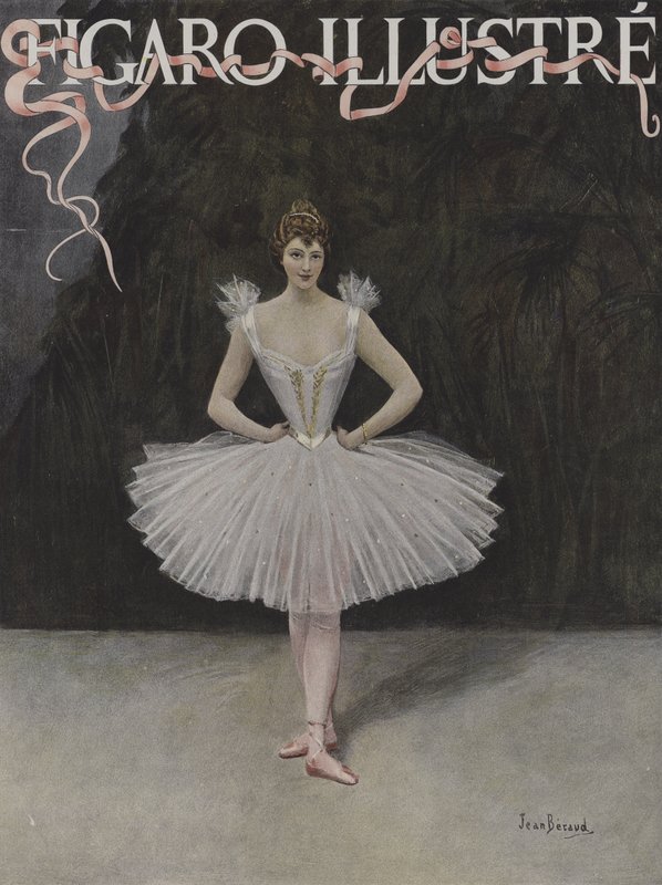 Danseren. Forside af Le Figaro Illustre, februar 1895 af Jean Beraud