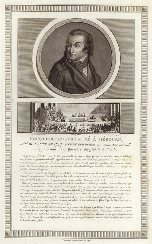 Portræt af Antoine Quentin Fouquier de Tinville af Jean Duplessi Bertaux
