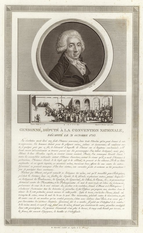 Portræt af Armand Gensonne af Jean Duplessi Bertaux