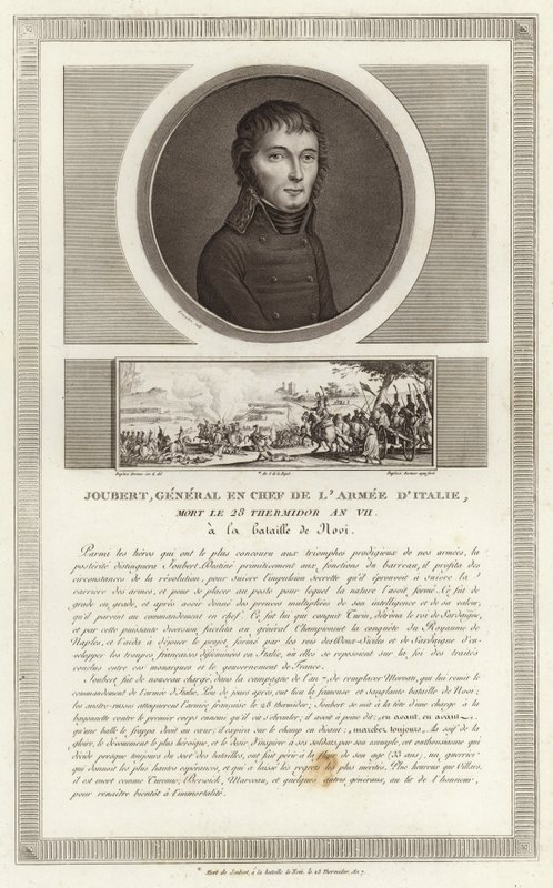 Portræt af Barthelemy Catherine Joubert af Jean Duplessi Bertaux