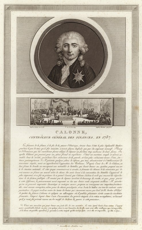 Portræt af Charles Alexandre, viscount of Calonne af Jean Duplessi Bertaux