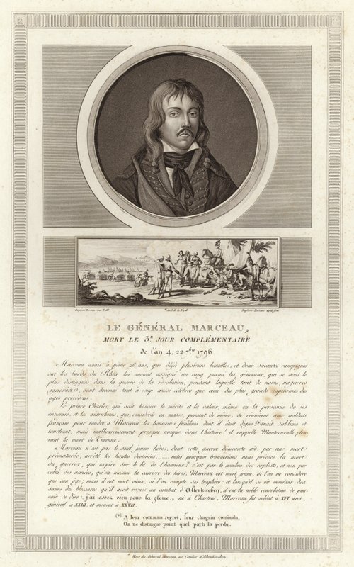 Portræt af Francois Severin Marceau-Desgraviers af Jean Duplessi Bertaux