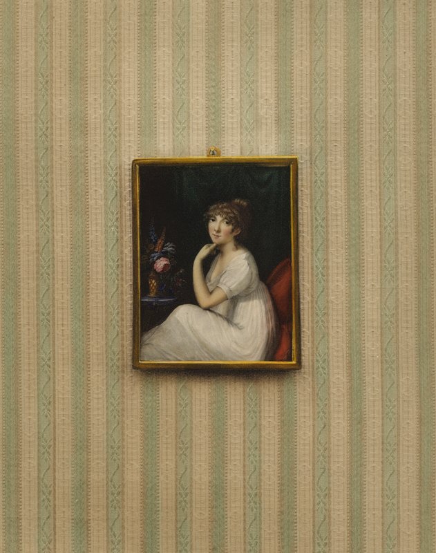 Portræt af dronning Caroline, kone til kong George IV af Jean Francois Marie Huet Villiers