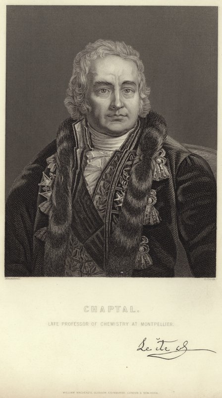 Portræt af Jean-Antoine Chaptal af Jean Jacques Francois Monanteuil